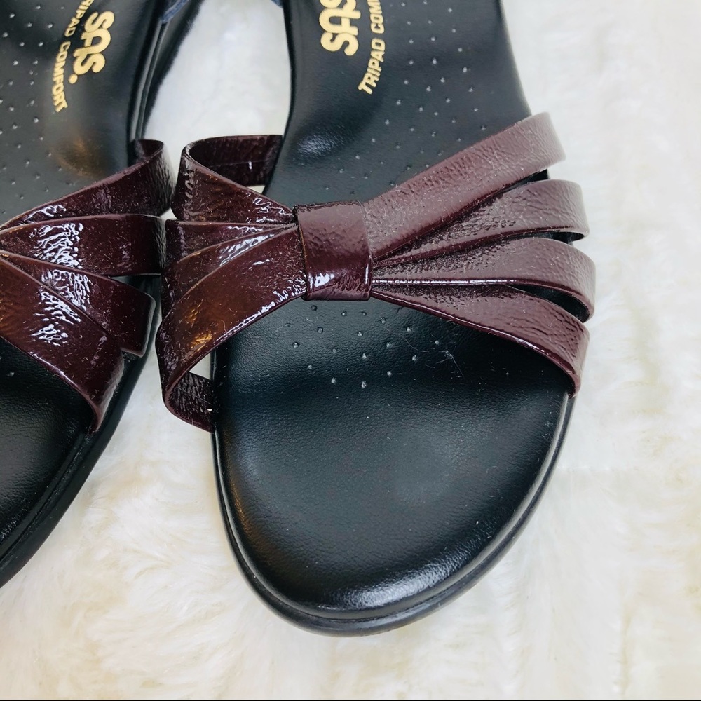 SAS Tripad Comfort Burgundy Strappy Sandals - Picture 9 of 11